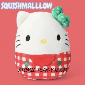 2024 Christmas Hello Kitty w/ Festive Christmas Bow & Plaid Bottom - 6.5" - NWT